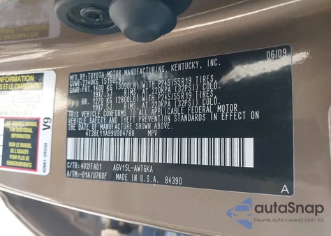 2009 Toyota Venza from USA, damaged, VIN 4T3BE11A99U004788